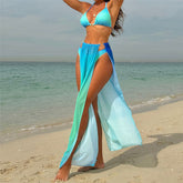 Yvonne con bikini halter degradado con cobertura